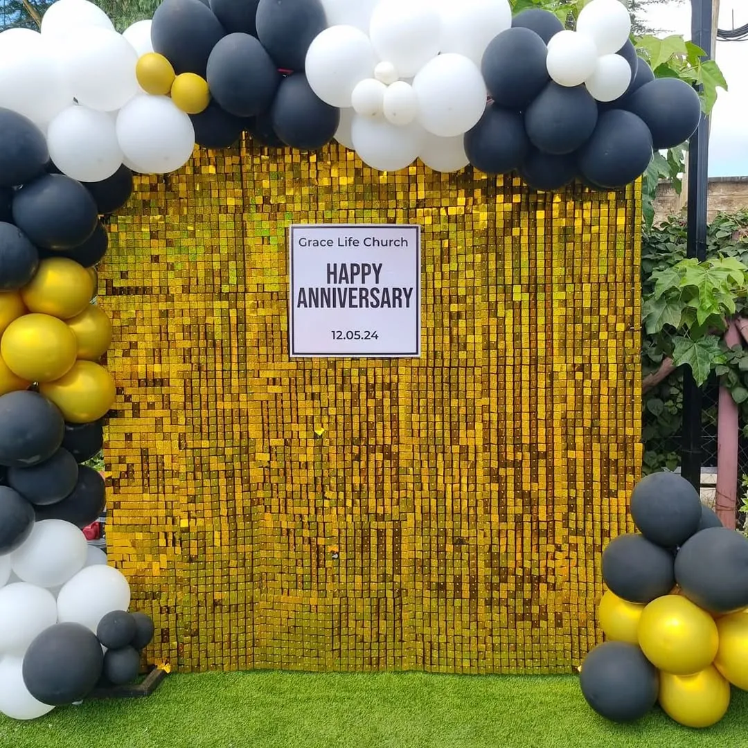 Shimmer wall Luxury Balloon Decorations & Backdrops for hire in Nairobi - photo 3